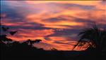 sunset over panama